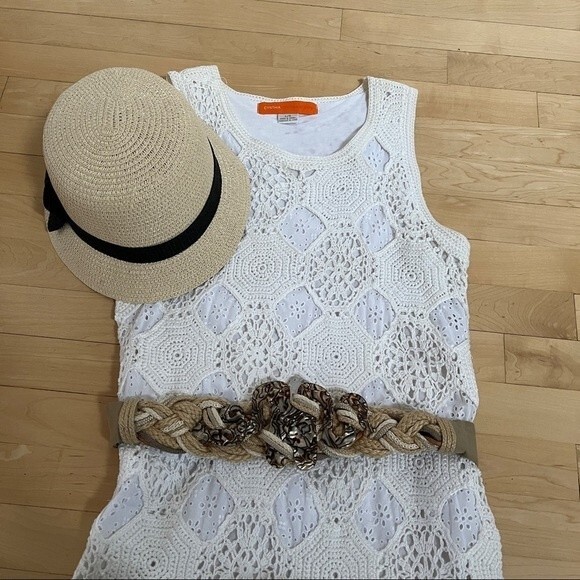 IONE Braided Rope and Mother of Pearl  One Size Fits All Vintage Belt NWOT - Picture 11 of 13